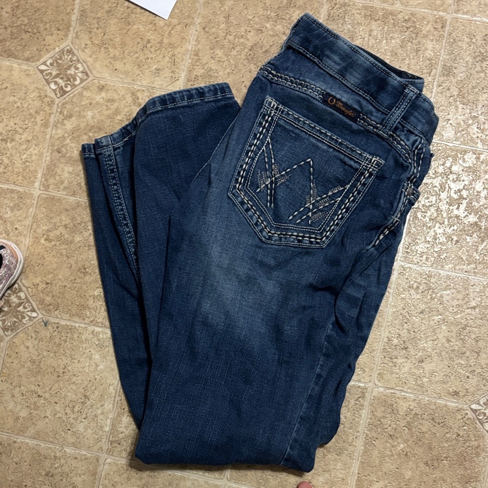 Wrangler Dark Blue Boot Cut Jeans